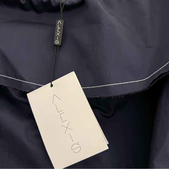 Alexis Rachel Off-the-Shoulder Ruffle Mini Dress Navy Blue NWT S - Picture 10 of 14